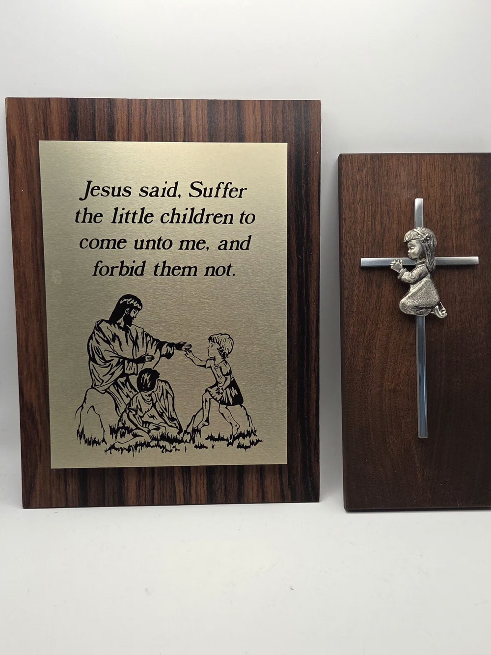Vintage Religious Wall Art Jesus Said Prayer Wood And Metal